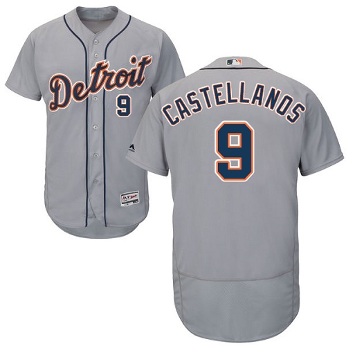 Tigers #9 Nick Castellanos Grey Flexbase Authentic Collection Stitched MLB Jersey
